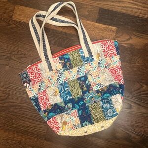 Vintage Patchwork Tote Bag- Multicolor